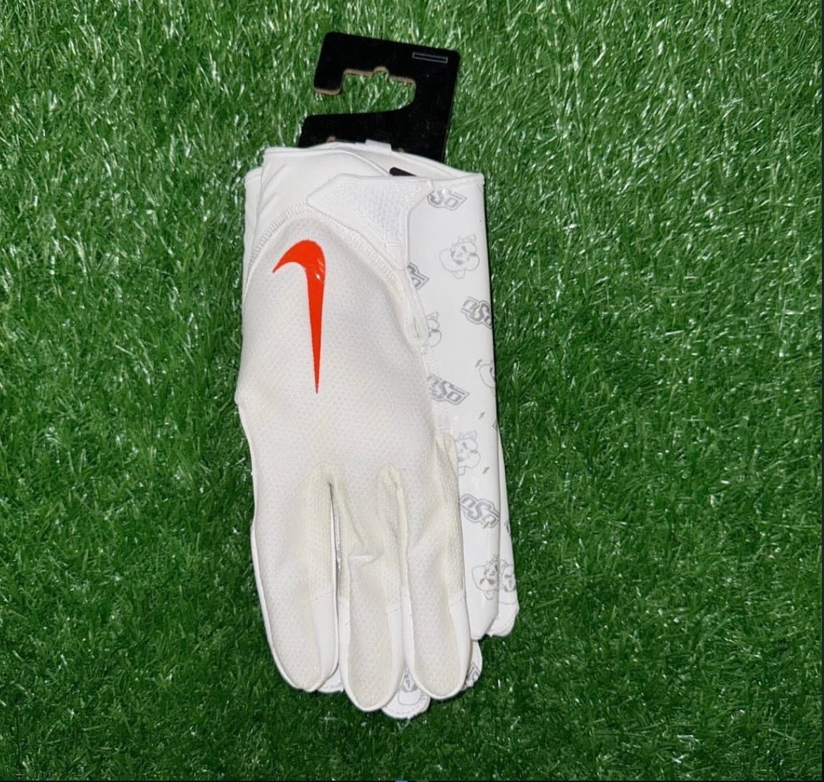 Nike OklahomaSt TeamIssued VaporJet7.0 Football Gloves