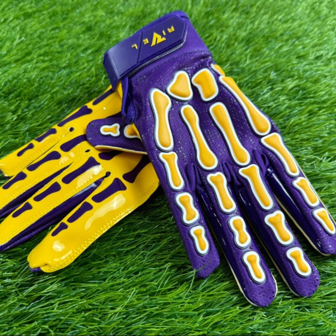 Reapers College Bones Football Gloves